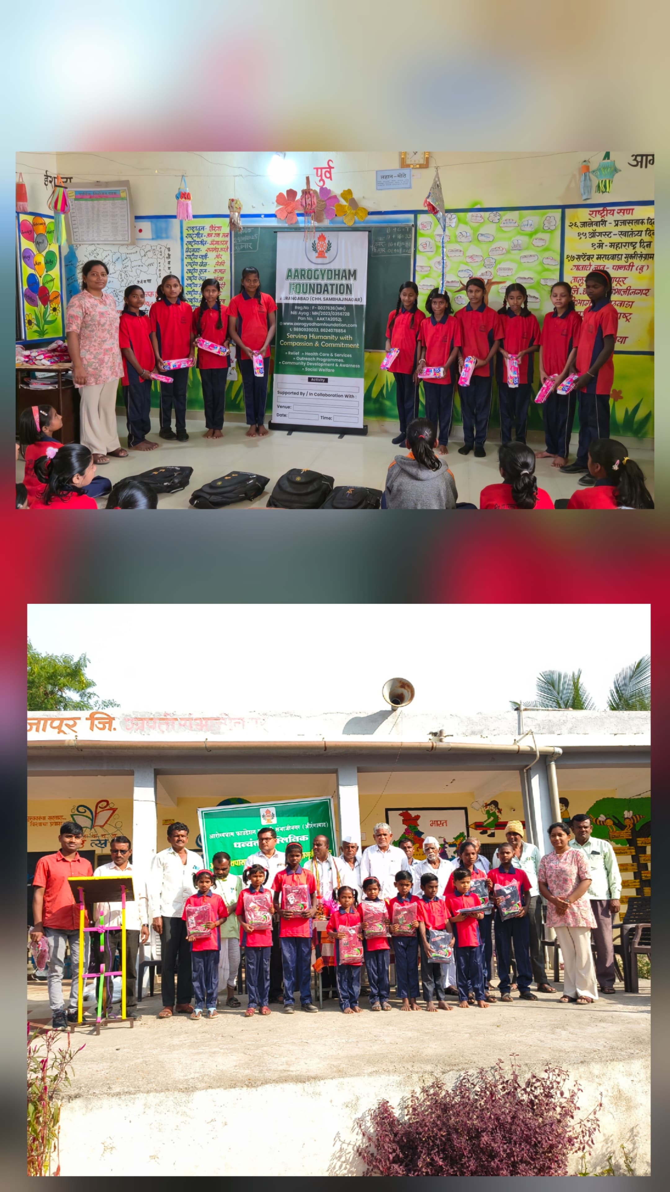 sanitary pad distibution IN SCHOOL